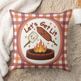 Lass's Get Lit Firepit - Niedlicher Marshmallow &  Kissen