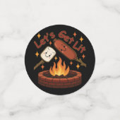 Lass's Get Lit Firepit - Niedlicher Marshmallow & Konfetti (Klein Vorderseite)