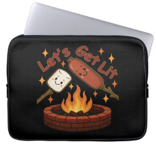 Lass's Get Lit Firepit - Niedlicher Marshmallow &  Laptopschutzhülle