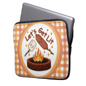 Lass's Get Lit Firepit - Niedlicher Marshmallow & Laptopschutzhülle (Vorderseite Links)