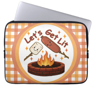 Lass's Get Lit Firepit - Niedlicher Marshmallow &  Laptopschutzhülle