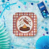 Lass's Get Lit Firepit - Niedlicher Marshmallow &  Pappteller (Party)