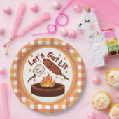 Lass's Get Lit Firepit - Niedlicher Marshmallow & Pappteller (Party)