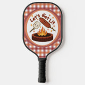 Lass's Get Lit Firepit - Niedlicher Marshmallow & Pickleball Schläger (Rückseite)