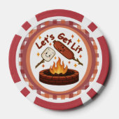 Lass's Get Lit Firepit - Niedlicher Marshmallow &  Pokerchips (Rückseite)