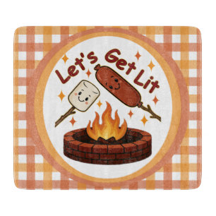 Lass's Get Lit Firepit - Niedlicher Marshmallow & Schneidebrett