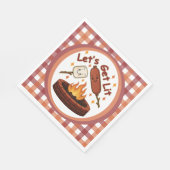 Lass's Get Lit Firepit - Niedlicher Marshmallow &  Serviette (Ecke)