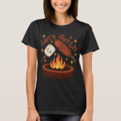 Lass's Get Lit Firepit - Niedlicher Marshmallow &  T-Shirt (Vorderseite)