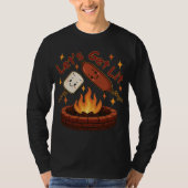 Lass's Get Lit Firepit - Niedlicher Marshmallow & T-Shirt (Vorderseite)