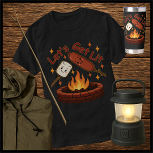 Lass's Get Lit Firepit - Niedlicher Marshmallow &  T-Shirt