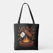 Lass's Get Lit Firepit - Niedlicher Marshmallow & Tasche (Rückseite)