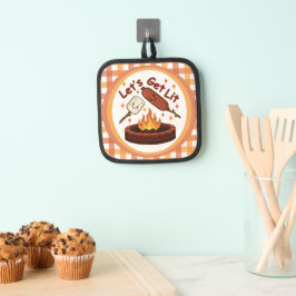 Lass's Get Lit Firepit - Niedlicher Marshmallow &  Topflappen