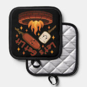 Lass's Get Lit Firepit - Niedlicher Marshmallow &  Topflappen (Vorderseite/Rückseite)