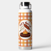 Lass's Get Lit Firepit - Niedlicher Marshmallow & Trinkflasche (Rückseite)