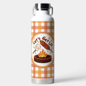 Lass's Get Lit Firepit - Niedlicher Marshmallow & Trinkflasche (Vorderseite)