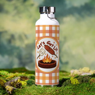 Lass's Get Lit Firepit - Niedlicher Marshmallow & Trinkflasche