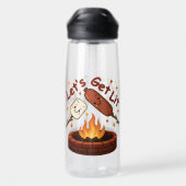 Lass's Get Lit Firepit - Niedlicher Marshmallow & Trinkflasche (Rückseite)