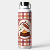 Lass's Get Lit Firepit - Niedlicher Marshmallow & Trinkflasche (Rückseite)