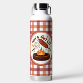 Lass's Get Lit Firepit - Niedlicher Marshmallow & Trinkflasche (Vorderseite)