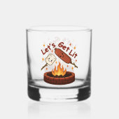 Lass's Get Lit Firepit - Niedlicher Marshmallow & Whiskyglas (Rückseite)