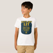 Lass's Get Lit Hanukkah Kids' T-Shirt (Vorne ganz)