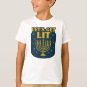 Lass's Get Lit Hanukkah Kids' T-Shirt (Vorderseite)