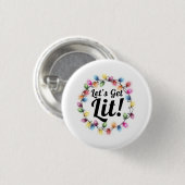 Lass's Get Lit! - Weihnachtsbeleuchtungsdesign Button (Vorne & Hinten)
