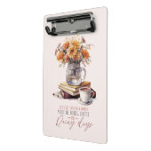 Lass's Get Lost - Bücher, Kaffee & Rain Rustikal Mini Klemmbrett (Gewinkelt2)
