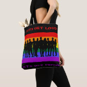 Lass's Get Loud, Lass's Get Proud LGBTQ Pride Tasche (Von Nahem)
