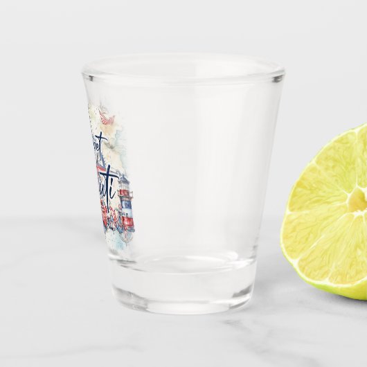 Lass's Get Nauti Nautic Themed Keepake Geschenk Schnapsglas (Rechts)