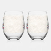 Lass's Get Nauti Nautical Beach Coastal Boat Theme Weinglas Ohne Stiel (Rechts)