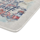 Lass's Get Nauti Nautical Coastal Beach Boat Theme Schneidebrett (Ecke)