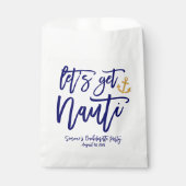 Lass's Get Nauti | Nautischer Junggeselinnen-Absch Geschenktütchen (Vorderseite)