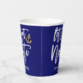 Lass's Get Nauti | Nautischer Junggeselinnen-Absch Pappbecher (Rechts)