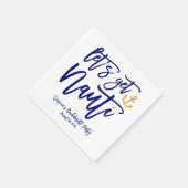 Lass's Get Nauti | Nautischer Junggeselinnen-Absch Serviette (Ecke)