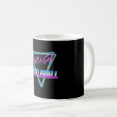 Lass's Get Pickleball 80's Retro Kaffeetasse (VorderseiteRechts)