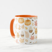 Lass's Get Spooky mit Pumpkins, Blätter & Cupcake Tasse (Vorderseite Links)