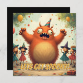 Lass's Get Spooky - Niedlich Monster Party Spaß (Vorne/Hinten)