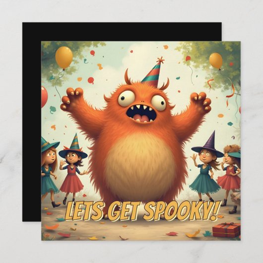 Lass's Get Spooky - Niedlich Monster Party Spaß (Vorne/Hinten)
