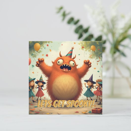 Lass's Get Spooky - Niedlich Monster Party Spaß (Stehend Vorderseite)
