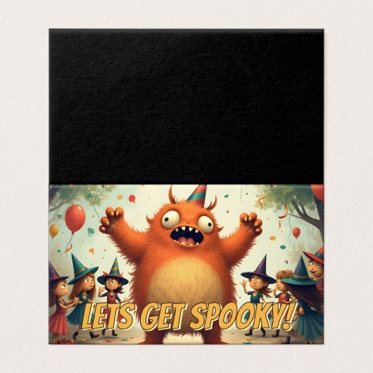 Lass's Get Spooky - Niedlich Monster Party Spaß (Außenseite Aufgefaltet)