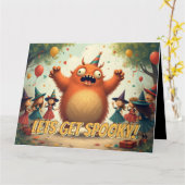 Lass's Get Spooky - Niedlich Monster Party Spaß Karte (Gelbe Blume)