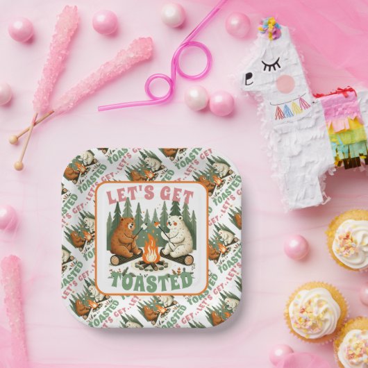 Lass's Get Toasted - Campfire Süssen Edition Pappteller (Party)