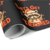 Lass's Get Trashed Weihnachts Raccoon Feral Xmas Geschenkpapier (Rolleneckpunkt)