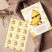 Lass's Go Bananas Spaß Geburtstag Einladung