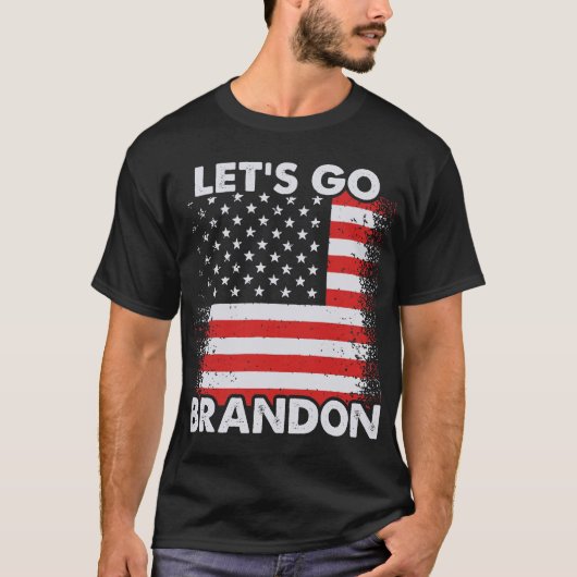 Lass's Go Brandon Anti Joe Biden Chant T-Shirt (Vorderseite)