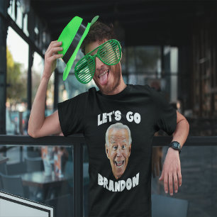 LASS'S GO BRANDON BIDEN FUNNY FACE Anti Biden T-Shirt
