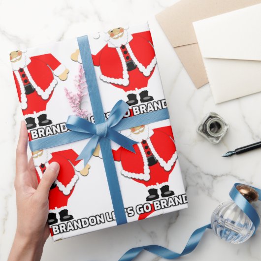 LASS'S GO BRANDON CHRISTMAS SANTA Wrapping Paper Geschenkpapier (Schenken)