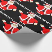 LASS'S GO BRANDON CHRISTMAS SANTA Wrapping Paper Geschenkpapier (Ecke)