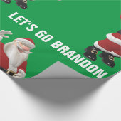 LASS'S GO BRANDON CHRISTMAS SANTA Wrapping Paper Geschenkpapier (Ecke)